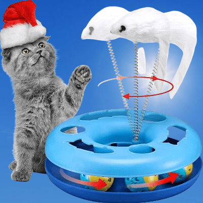 Jouets pour Chats - InteractiveCatToys™ - Bleu lecoledeschats 